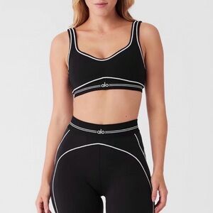 ALO Yoga Black and White Sports Bra